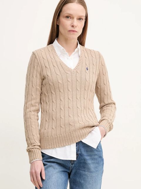 Polo Ralph Lauren sweter bawełniany kolor multicolor lekki 211945652