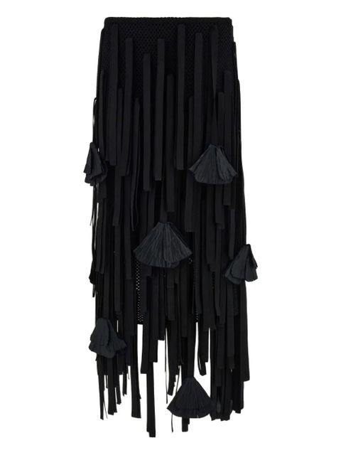 Ferragamo tassel-embellished mesh skirt - Black - zdjęcie produktu nr 1