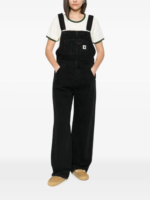 Carhartt WIP logo-patch overalls - Black