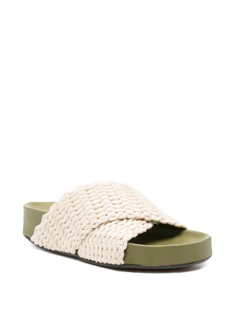 ATP Atelier crossover-strap crochet-knit sandals - White - zdjęcie produktu nr 2