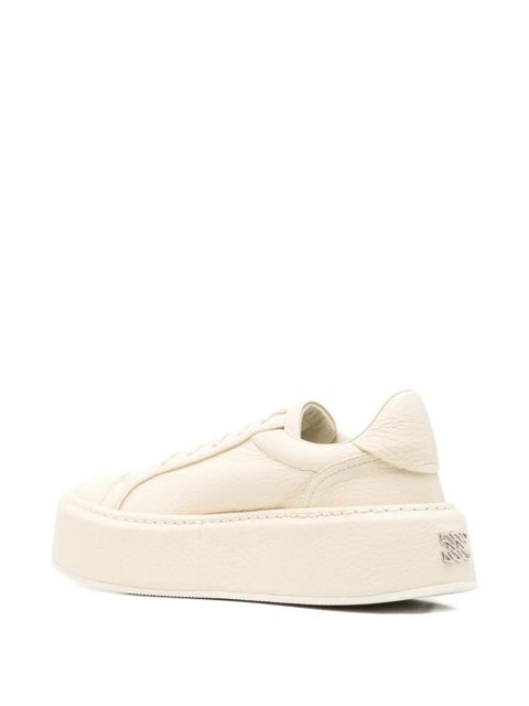 Casadei I-Box platform leather sneakers - Neutrals