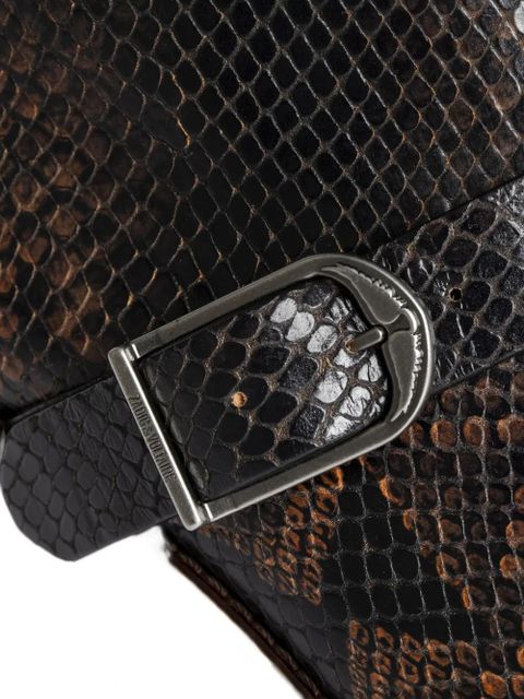 Zadig&Voltaire snakeskin-effect buckle boots - Black