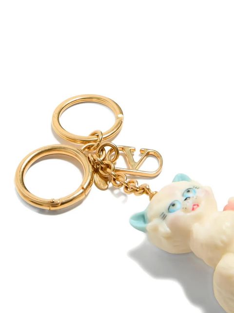 Valentino Garavani Le Chat de la Maison keyring - Brown