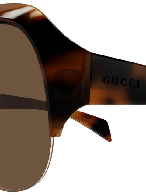 Gucci Eyewear pilot-frame sunglasses - Brown - zdjęcie produktu nr 2
