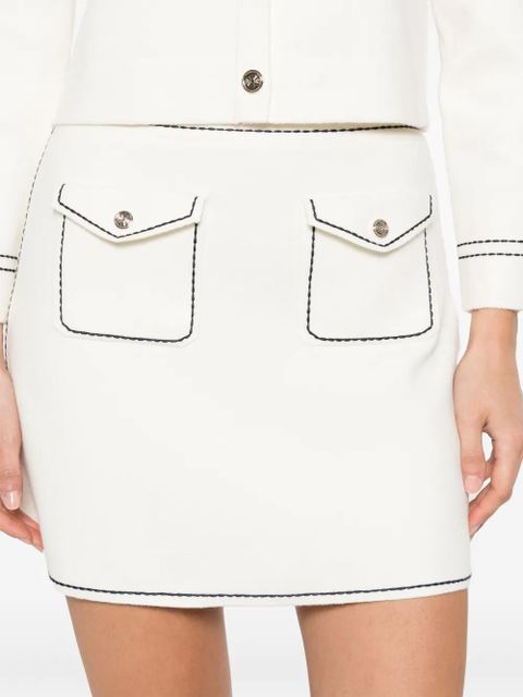 Maje organic cotton-blend straight skirt - Neutrals