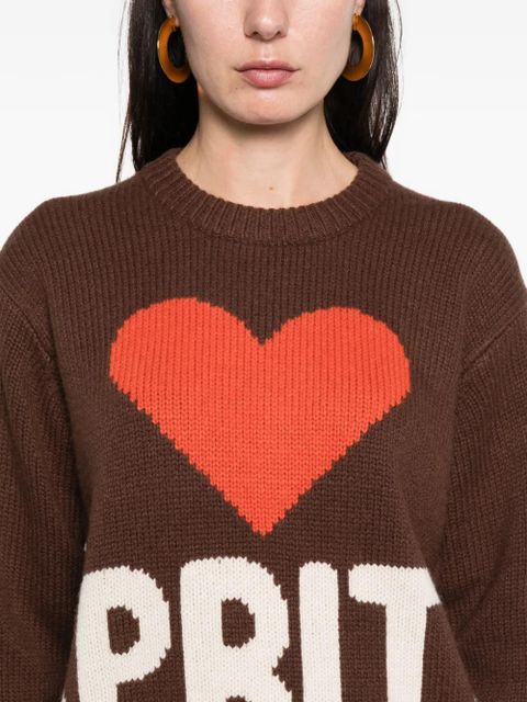 MC2 Saint Barth Kyla heart-detail sweater - Brown