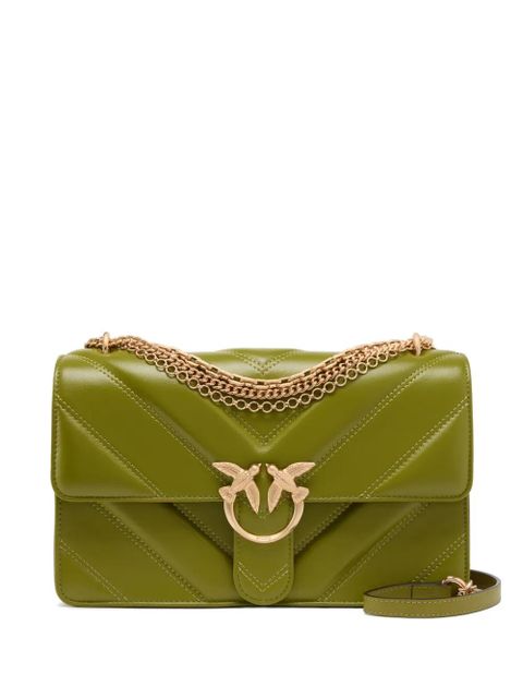 PINKO medium Love Bag One chevron shoulder bag - Green - zdjęcie produktu nr 1