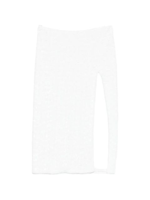 Oséree sequin-embellished side-slit midi skirt - White - zdjęcie produktu nr 1