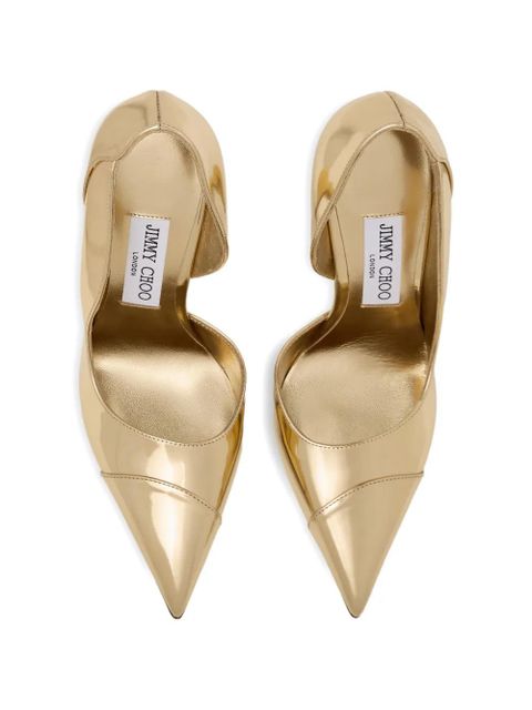 Jimmy Choo Brigitte pointed-toe pumps - Gold