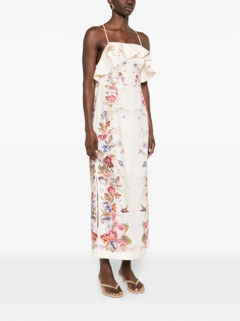 ZIMMERMANN Patience Frill midi dress - Neutrals - zdjęcie produktu nr 2