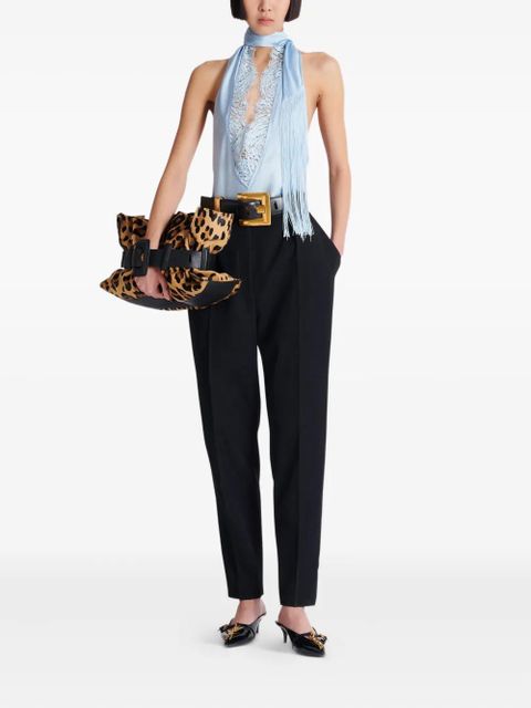 Balmain silk halterneck top - Blue - zdjęcie produktu nr 2