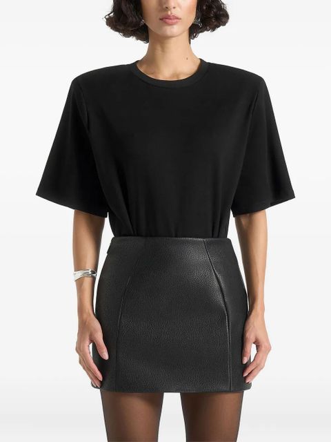 Manière De Voir Mia wide-shoulder bodysuit T-Shirt - Black - zdjęcie produktu nr 1