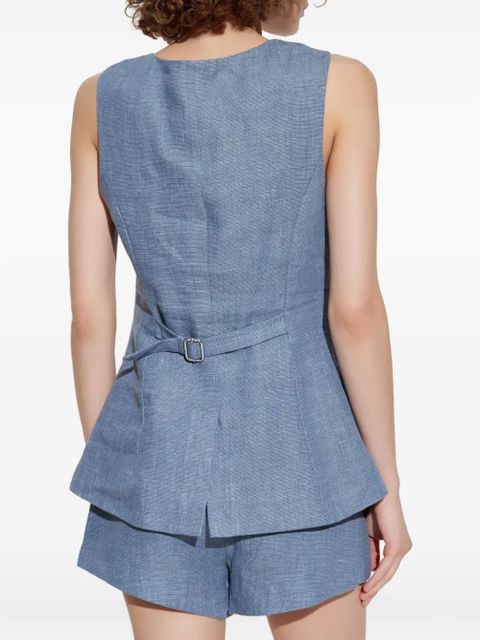 Posse double-breasted sleeveless waistcoat - Blue