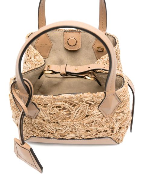 Jimmy Choo Diamond floral tote bag - Neutrals