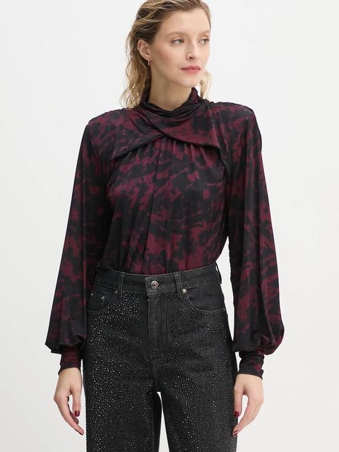 Gestuz bluzka damska kolor bordowy wzorzysta 10909578 - zdjęcie produktu nr 1