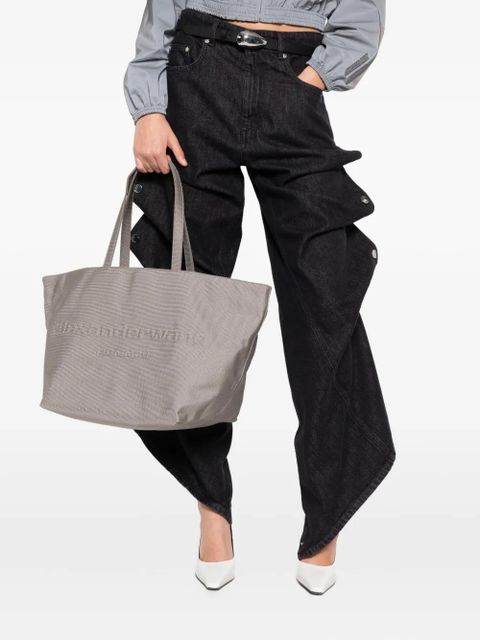Alexander Wang embossed canvas nylon tote bag - Grey - zdjęcie produktu nr 2