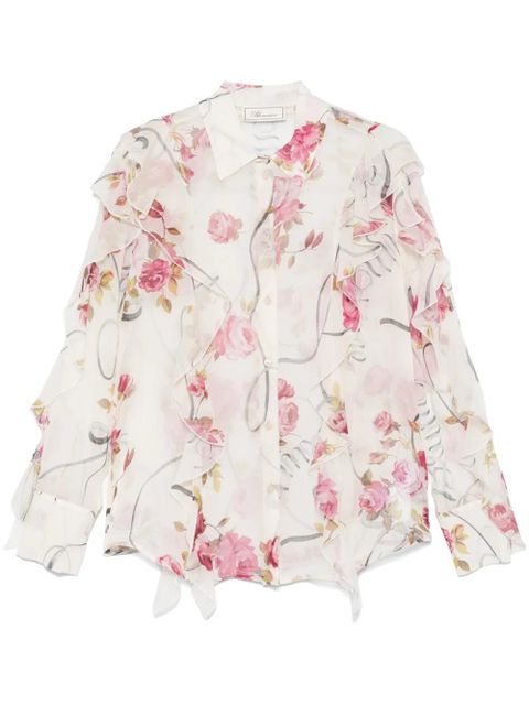 Blumarine floral shirt - Neutrals - zdjęcie produktu nr 1