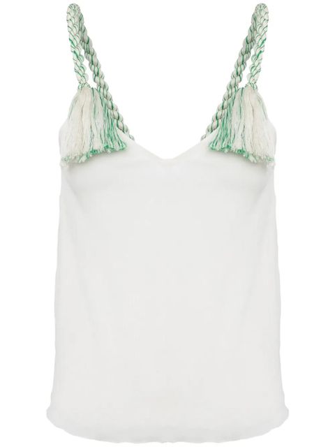 JW Anderson tassel-strap V-neck top - White - zdjęcie produktu nr 1