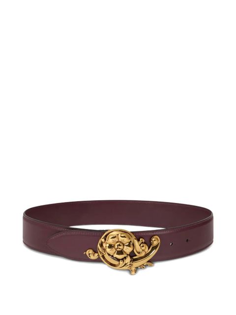 ETRO floral-buckle leather belt - Red