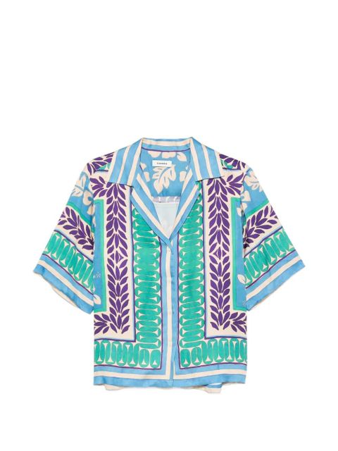 SANDRO graphic-print short-sleeve shirt - Green - zdjęcie produktu nr 1