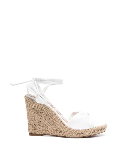 Aquazzura bow tie wedge heeled espadrilles - White - zdjęcie produktu nr 1