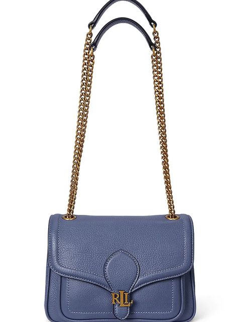 Lauren Ralph Lauren torebka skórzana kolor niebieski 431974552 - zdjęcie produktu nr 1