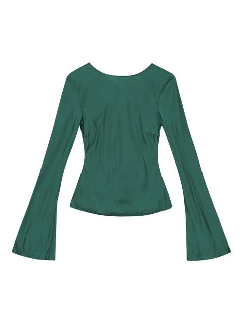 GANNI satin blouse - Green - zdjęcie produktu nr 1