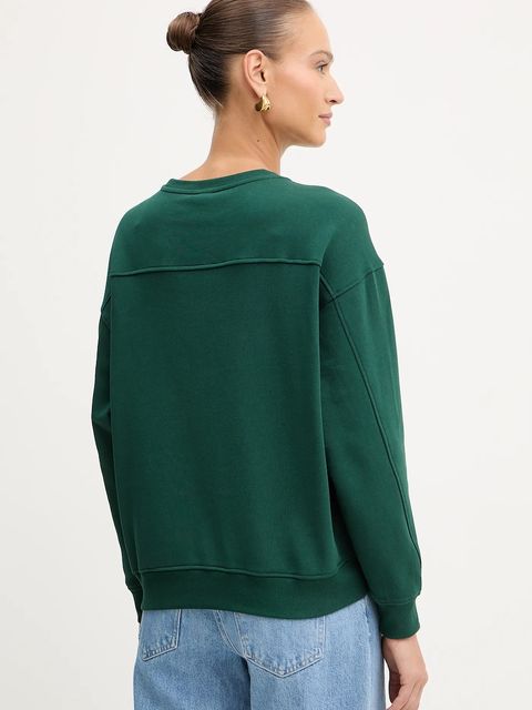 Pinko bluza bawełniana damska kolor zielony z aplikacją 100534 A2RO - zdjęcie produktu nr 2