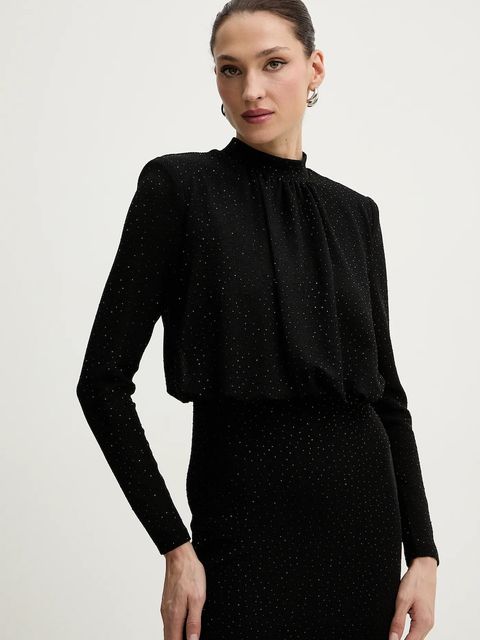 Morgan sukienka kolor czarny maxi prosta ROSCAR