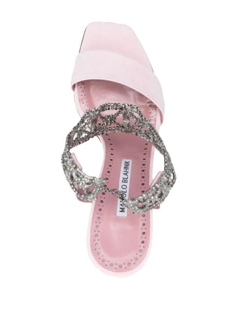 Manolo Blahnik Lierasan 105mm suede sandals - Pink