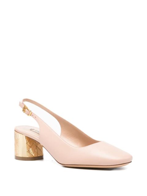 Casadei Minorca woven-block-heel slingback sandals - Pink - zdjęcie produktu nr 2