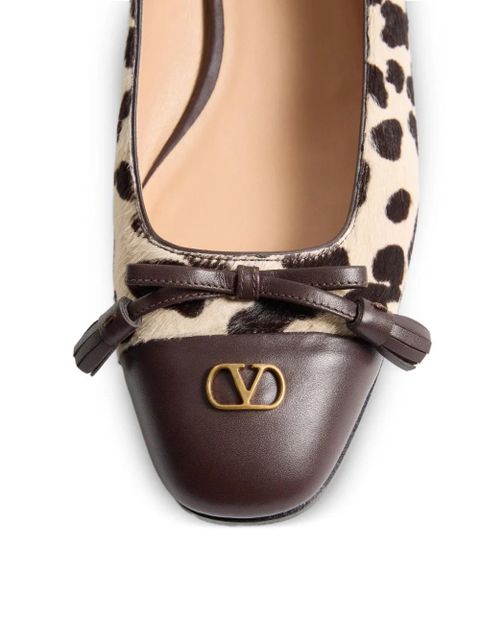 Valentino Garavani leopard print ballet flats - Neutrals - zdjęcie produktu nr 2