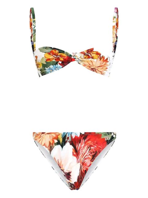 Dolce & Gabbana floral-print swimsuit - White - zdjęcie produktu nr 1