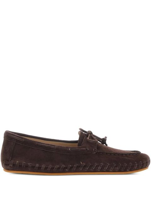Le Monde Beryl bow-tie detail stitched loafers - Brown - zdjęcie produktu nr 1
