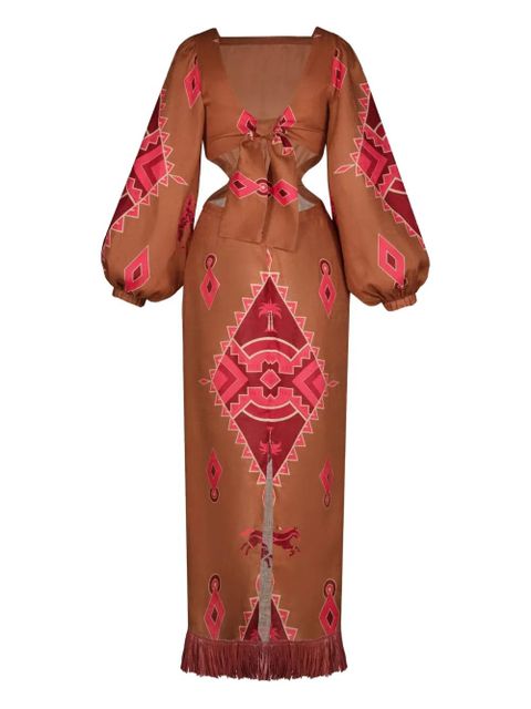 Johanna Ortiz Beautiful Horizon dress - Brown - zdjęcie produktu nr 2