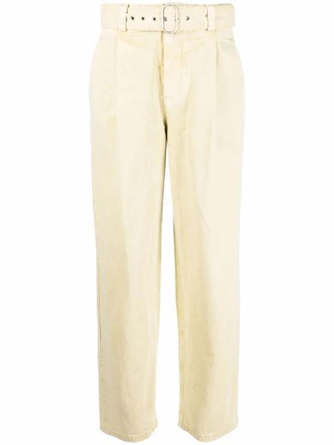 Jil Sander pleat-detail straight-leg trousers - Yellow - zdjęcie produktu nr 1
