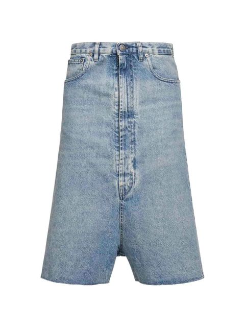 Maison Margiela frayed dropped-rise denim shorts - Blue - zdjęcie produktu nr 1