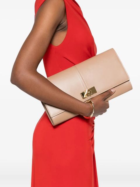 Giuseppe Zanotti leather clutch bag - Brown