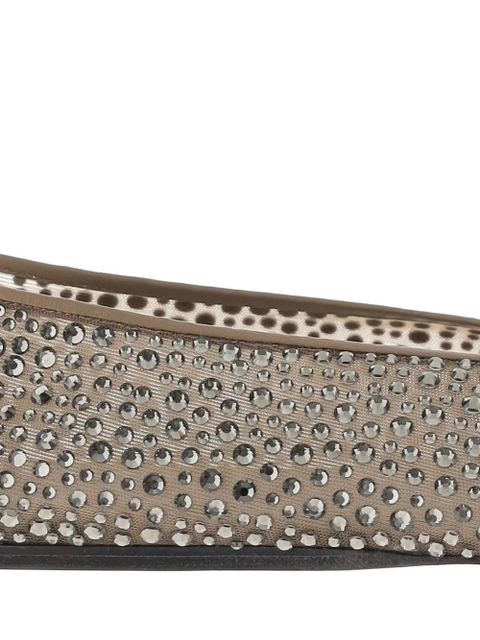 Le Monde Beryl crystal-embellished ballet flats - Neutrals