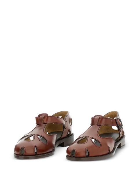 Hereu Floreta Slim cut-out buckle sandals - Brown