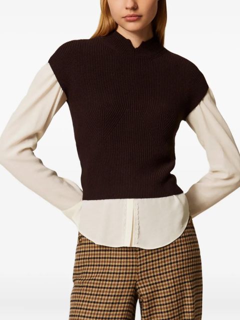 TWINSET turtleneck vest - Brown - zdjęcie produktu nr 2