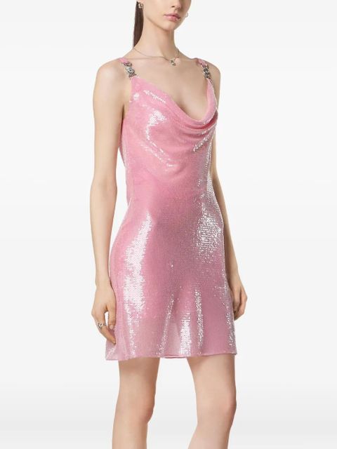 Versace sequinned slip mini dress - Pink