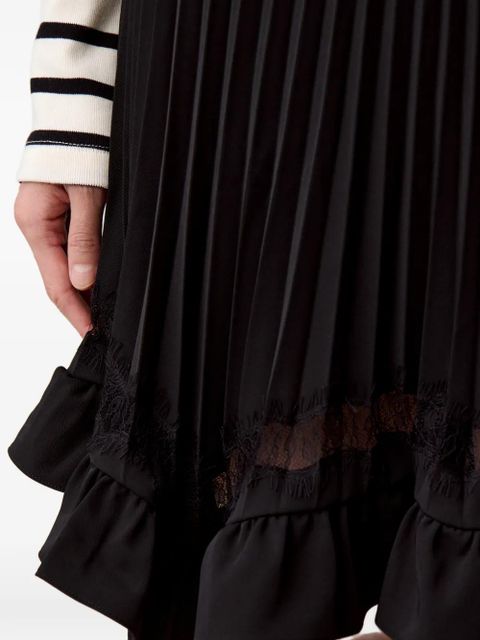 Claudie Pierlot pleated A-line short skirt - Black