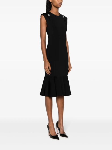 Givenchy crystal-embellished peplum-hem dress - Black