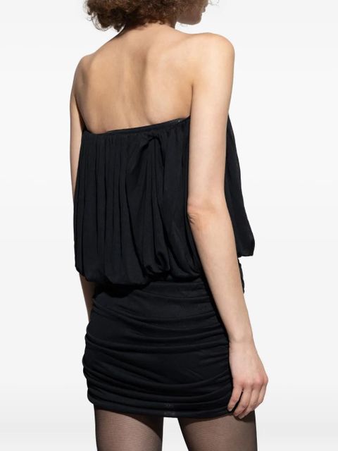 ISABEL MARANT strapless pleated dress - Black
