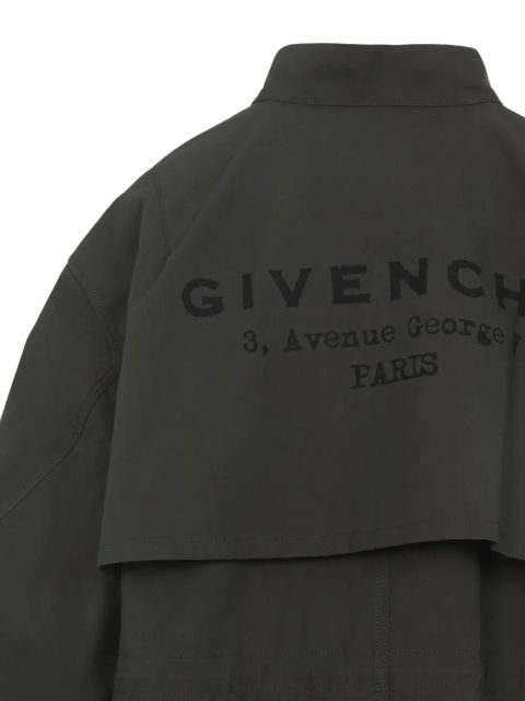 Givenchy collared drawstring parka coat - Green