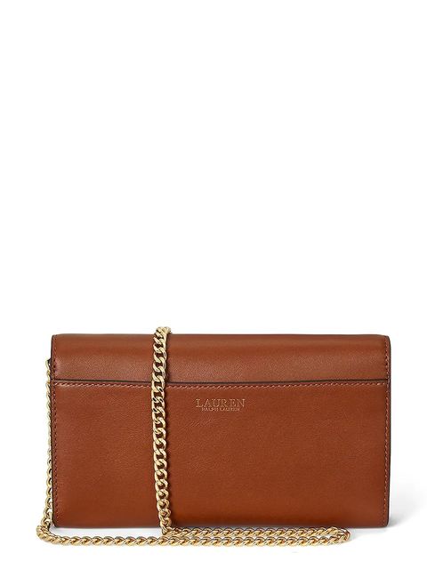 Lauren Ralph Lauren torebka skórzana kolor brązowy 432980206
