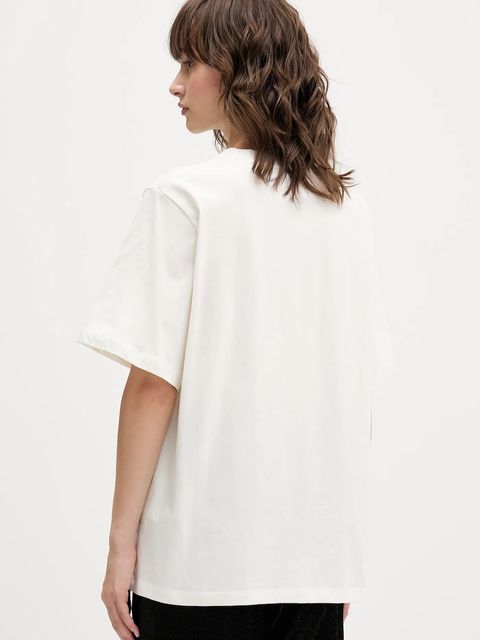 Stine Goya t-shirt bawełniany damski kolor beżowy SG-AW25-T009-2243