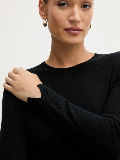 Sisley sweter damski kolor czarny lekki 102HM100F