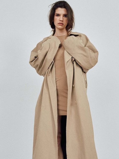 MUUV. sukienka LIGHT RIB kolor brązowy mini dopasowana